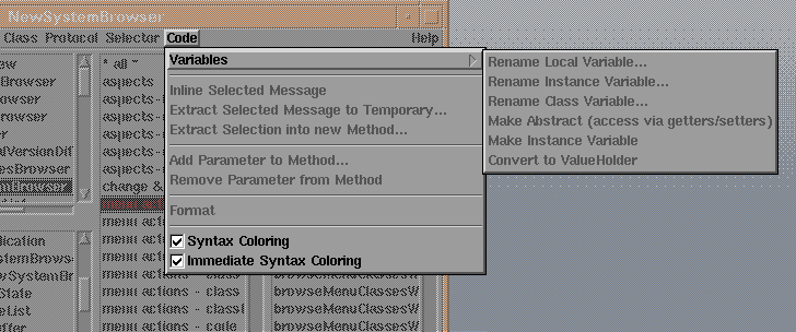 [Fig: code menu hardcopy] 