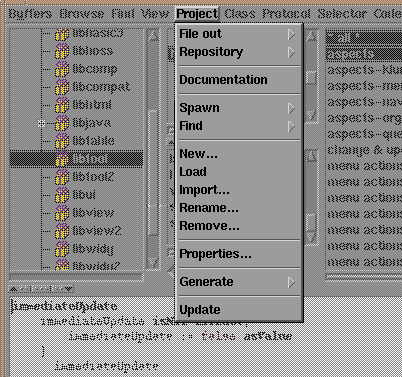 [Fig: project menu hardcopy] 