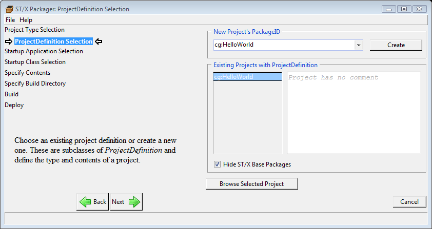 [Packager's Project Selection]